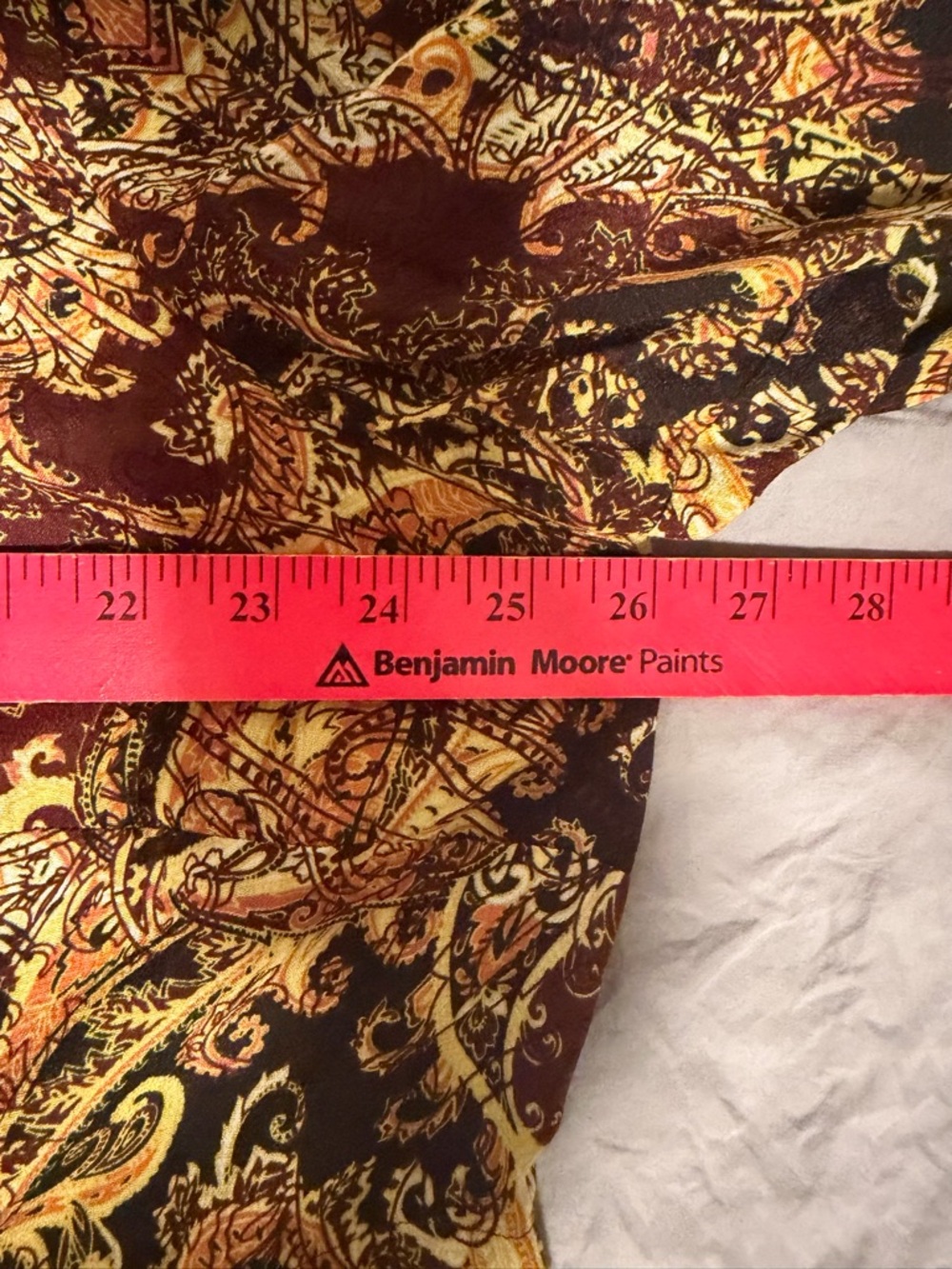 J. Jill Burgundy and Gold Paisley A-Line Long Sleeve Tunic Dress Size 2X - Picture 7 of 8